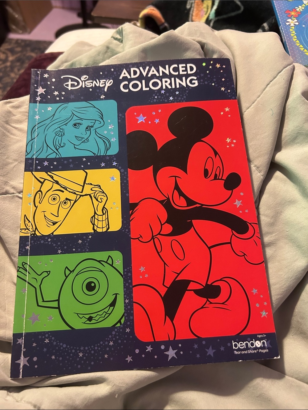 Disney Coloring Book — Red, Blue, Green, Yellow Panels